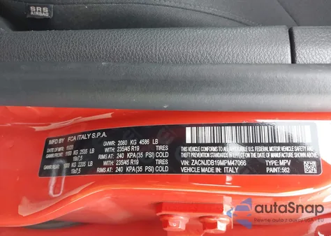 2021 Jeep Renegade 80Th Anniversary 4X4 z USA, uszkodzony, nr VIN ZACNJDB19MPM47066